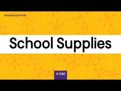 Vocabulary for Kids l School Supplies