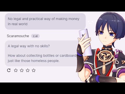 I asked genshin characters how to make money.