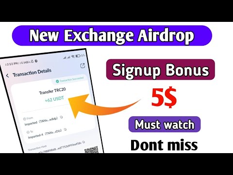 🔴 New Exchange airdrop | 🔷 Signup Bonus 5$ | Instant withdraw | New Crypto earning website 2022 |