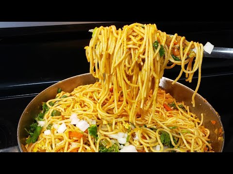 How to make Tasty Spaghetti recipe | Noodles recipe  | Spaghetti andhra style  | South Indian noodle