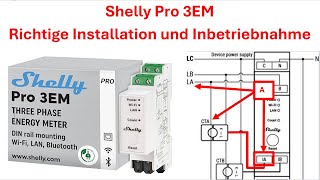 Shelly Pro 3EM, Correct installation, commissioning in AP and WLAN mode, three-phase meter