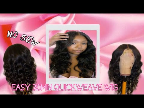 30 MINUTE REMOVABLE QUICK WEAVE WIG TUTORIAL | NO SEW