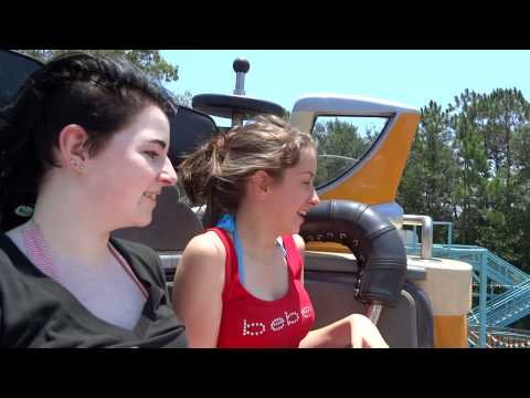 Florida 2012 - Disney Animal Kingdom - Jodi and Jenna on the Primeval Whirl