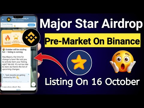 Major airdrop listing date confirm || Major Star listing confirm || Major Star listing Update