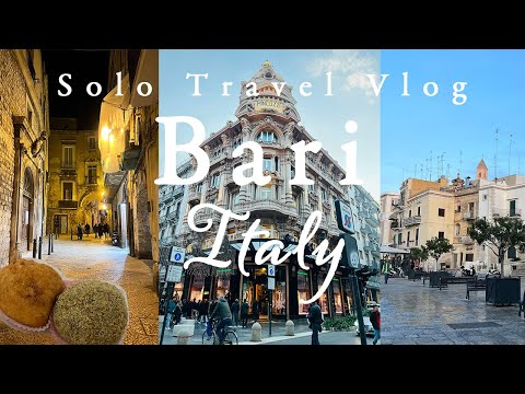 Puglia Travel Vlog🇮🇹Bari walking tour,old town,solo trip,Orecchiette,4K