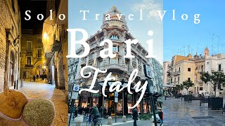 Puglia Travel Vlog🇮🇹Bari walking tour,old town,solo trip,Orecchiette,4K