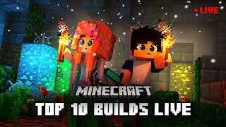 Minecraft Top 10 Builds (Building Houses) | Subscribe🎁 #minecraftlive #shortslive #livegaming