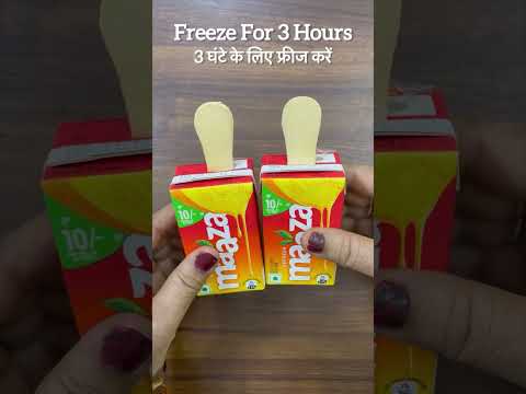 Mazza To Mango Icecream Recipe | Viral Icecream Hacks | Summer Special Recipes #recipe #shorts