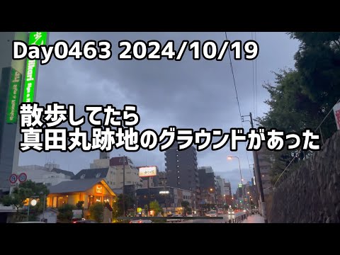 Day0463_ウィザードリィダフネが面白い。レベル上げ装備育成のコツコツ感。散歩してたら真田丸跡地候補のグラウンドを見つける【2024年10月19日】