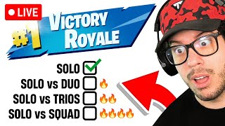 🔴LIVE! - PLAYING FORTNITE UNTIL I WIN SOLO vs DUO/TRIO/SQUADS!