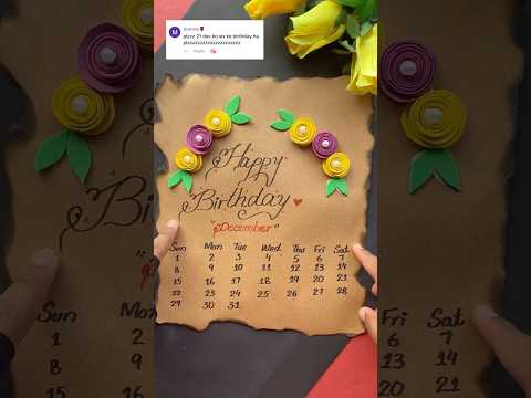 Comment your Birthday Date if you want a video like this🥰|Birthday Card Making Idea|December Special