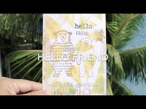 手作卡 ：Hello Friend 送一张卡片给新朋友