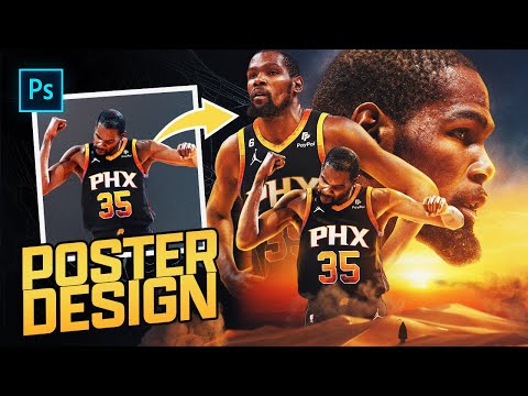 How To Blend Subjects To A Scene! | Kevin Durant Poster Design Breakdown