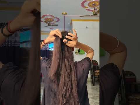 Simple and easy hairstyle for long hair #shorts #hairstyle #hairstyles #hair #hacks