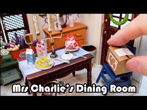 DIY Miniature Dollhouse Kit l Charlie's Dining Room l 찰리 부인의 다이닝 룸 l Rolife 미니어처 miniature 쉽게 만들기