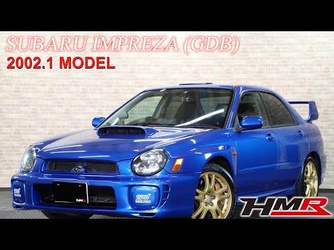 【中古車】H.14 2002年 スバル インプレッサWRX 2 0 WRX STI プロドライブスタイル 4WD フジツボマフラー HKSエアクリーナー ブルー 走行60,000km ID2050