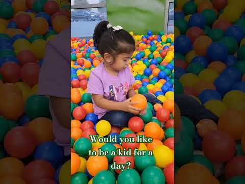 Would you like to be kid for a day? I would! #kids #balls #playing