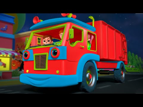 Halloween Wheels of the Garbage Truck + More Vehicle Rhymes for Kids