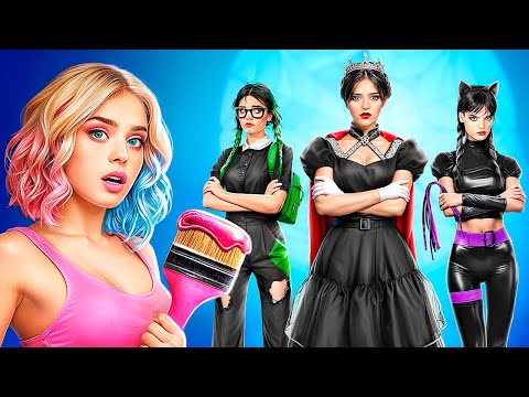 TOP Wednesday Addams GLOW UP! Wednesday vs Enid Extreme Makeover in Real Life!