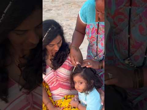 Goahairbraids #momdaughter #goa #beach  #babygirl #goaresort #sunset #kannadavlogs #momlife #twining