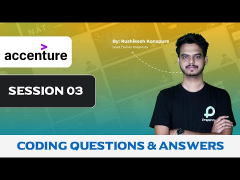 Accenture Coding Questions and Answers (Session 3)