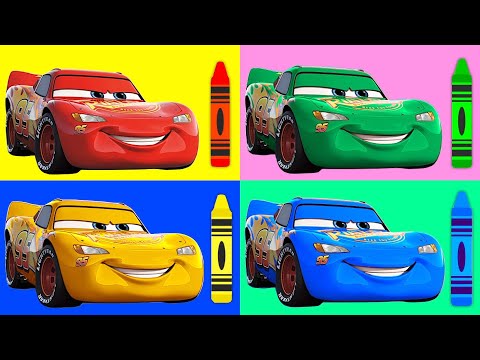 Learn Colors for Children with Little Baby | Disney Cars | Lightning McQueen  Mater  Sally Carrera