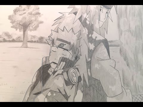 Naruto Shippuden火影忍者- Naruto and Jiraiya 鸣人&自来也 [Speed Drawing]