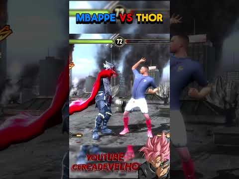 MBAPPE vs THOR WHO WIN? 🤔😂 #cercadevelho #thor #mbappe #marvel #futbol #viral #gaming #shorts