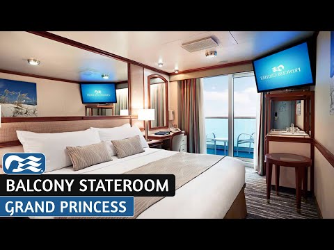 Grand Princess | Balcony Stateroom | Full Walkthrough Tour & Review | 4K