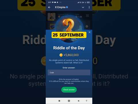 25 September riddle of the day musk Empire/riddle of the day musk Empire 25 September/x empire riddl