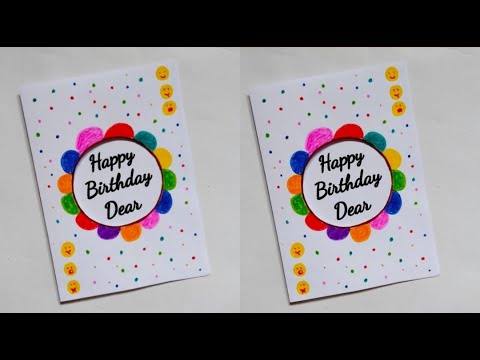 🥰 easy birthday 🎁 idea at home/handmade greeting card for bestfriend/white papercard/lastminutecard