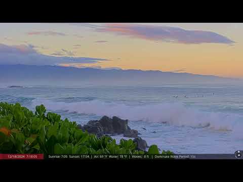 Dec 18, 2024:   XL Wave Forecast = Big Wave Surfing at Historic Waimea Bay, North Shore of Oahu