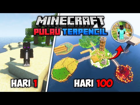 100 Hari di Minecraft Tapi Pulau Terpencil