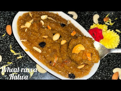 Goduma Ravva halwa || How to make Wheat Ravva sweet recipe in telugu || Wheat ravva sweet #sweets