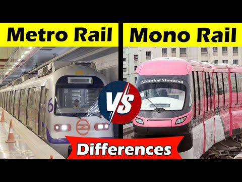 Metro Rail VS Monorail Comparison in Hindi | Monorail and Metro rail difference