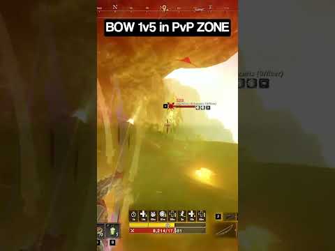 Bow 1v5 in PvP Zone | New World Aeternum 120 fps