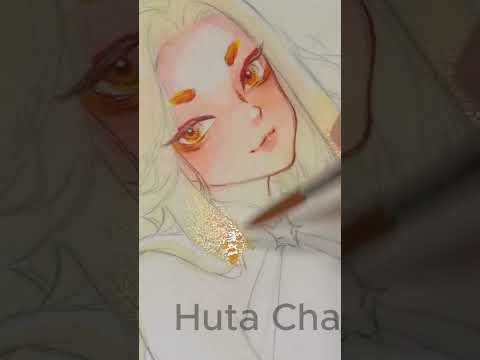 Draw Nine-Tailed Fox - My OC - Huta Chan #shorts