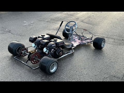 We Built a 2 Speed 2 Engine Go kart! Does it work?