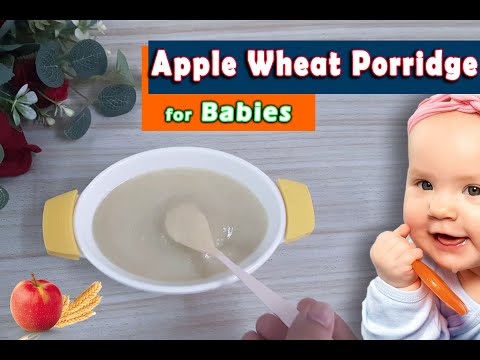 Apple Wheat Porridge for Babies || Weight Gain Recipe for Baby || 6months plus to 3years Baby food