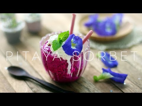 Homemade Pitaya Sorbet (No Ice Cream Machine)