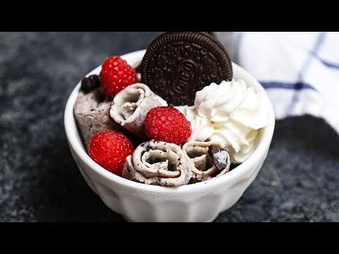 Rolled Ice Cream (Only 2 Basic Ingredients + Add-ins)