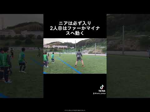 クロスからのフィニッシュ【ジュニアサッカー練習メニュー】  #shorts