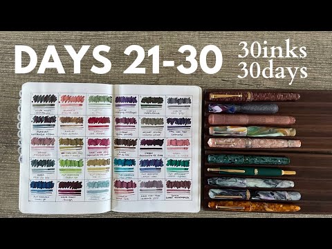 #30inks30days // Days 21-30 // More bottled inks! #fountainpenink