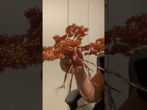 My own bonsai creation made by copper wire materials #bonsai #copperwire #trend #viral #shorts