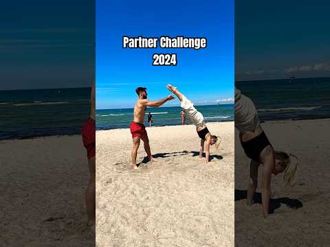 Partner Challenge ☀️ Grab someone and give this a try! #flip #partnerchallenge #circus #acrobat