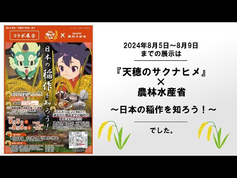 農林水産省「消費者の部屋」の展示　『天穂のサクナヒメ』×農林水産省～日本の稲作を知ろう！～