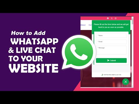 How to add WhatsApp Chat and Live Chat to Your Website