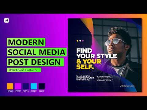 How to Design Eye-Catching Social Media Post | Adobe Illustrator Tutorial