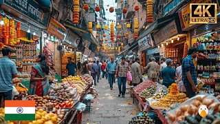 Bangalore, India🇮🇳 Extremely Busy Market in Bangalore Old Central  (4K HDR)