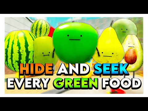 Roblox SECRET STAYCATION HIDE & SEEK WITH EVERY GREEN FOOD! 🍏